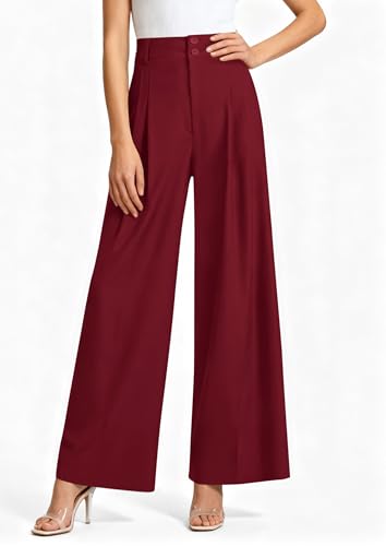 Image of PRETTYGARDEN Women's High Waisted Wide Leg Dress Pants