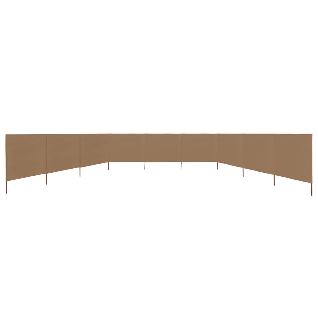 Windschutz 1200cm Extra Breit Windschutz für Camping, Wohnwagen, Festival und Strand Windschutz Sonnenschutz Gartenscheibe, Taupe - 1200x120cm