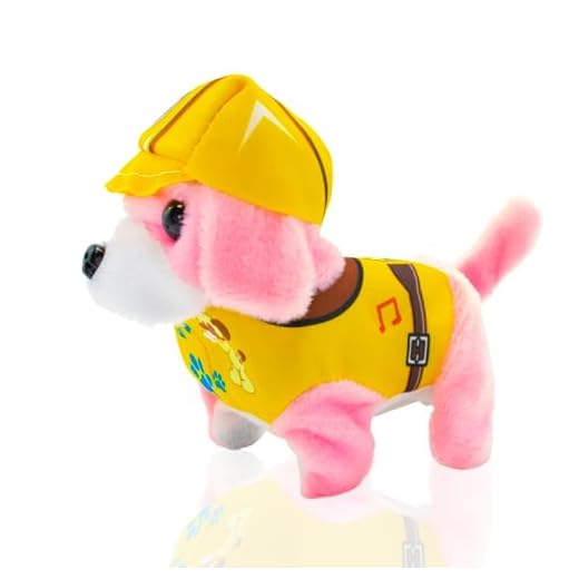 MAGIC SELECT Perro Electrónico de Juguete Que Ladra y Camina. Perrito con Traje Amarillo. Mascota Eléctrica para Niños. Perrito a Pilas Que Anda. (Pilas AA no Incluidas)