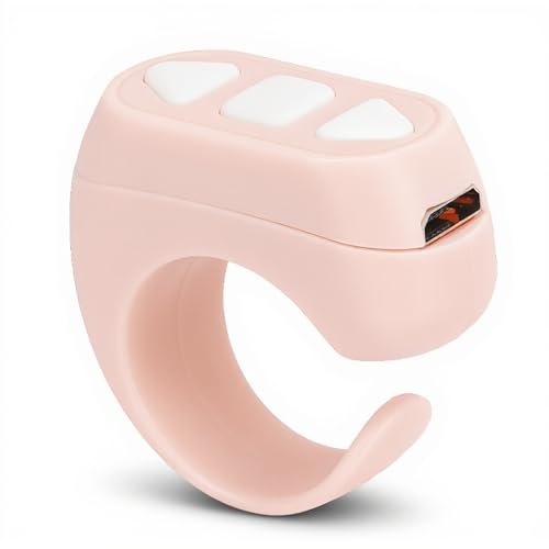 TIK Tok Remote, Tiktok Scrolling Ring, Bluetooth Page Turner para Kindle App, TIK Tok App Compatible con iOS y Android (Rosa)