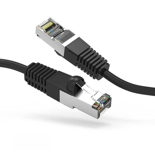 Cable de red Cat5E FTP 20Ft negro, pack de 2 miniatura 1