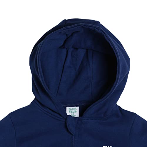 Image of miniklub Boys Blue & White Cotton Lightweight Open Front Jacket