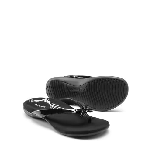 DREAM PAIRS Women's Arch Support Flip Flops Comfortable Dressy Orthopedic Thong Sandals Slides with Bow for Walking Summer Vacation4