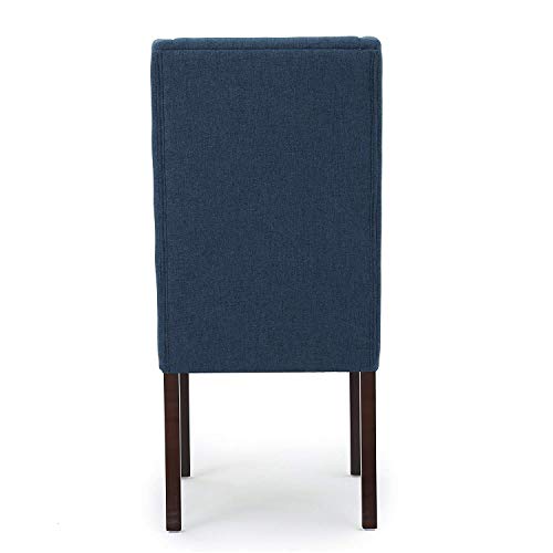 Image of APRODZ Rove Fabric Dining Chair (Set of 2), Navy Blue