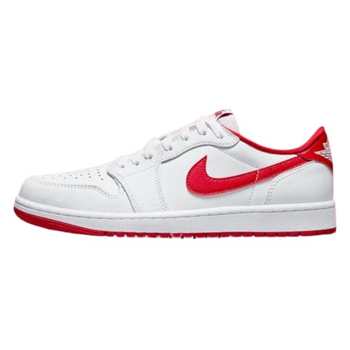 Jordan Men's Air 1 Retro Low OG White/University Red-White (CZ0790 161) - 15
