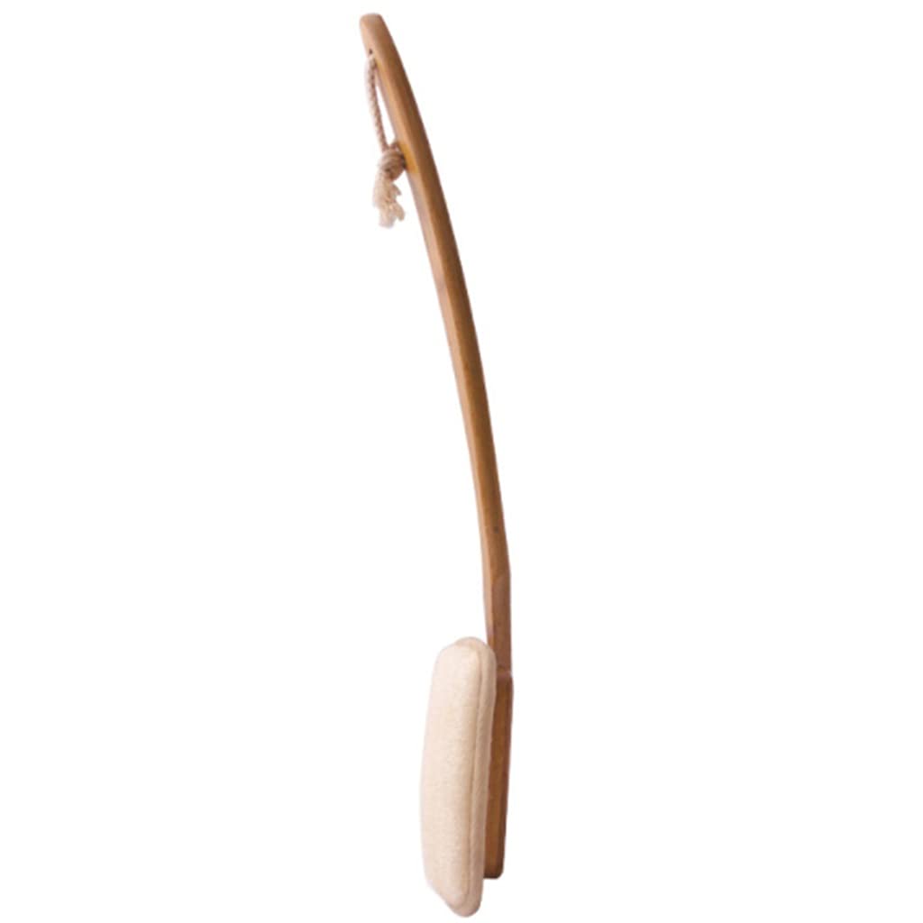 Abnehmbare Duschbürste Mit Langem Griff, Ergonomische Kurbel-Badebürste Für Peeling, Haushalts-Rückenschrubber Aus Luffa-Material(19.7inches*2)