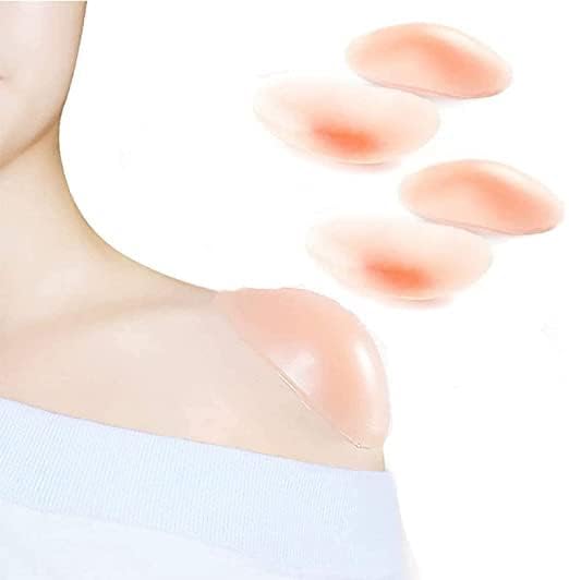 Image of Silicone Shoulder Pads for Womens Clothing, Anti-Slip Shoulder Push-Up Pads Invisible Breathable Enhancer Reusable, 2 Pairs (Pink)