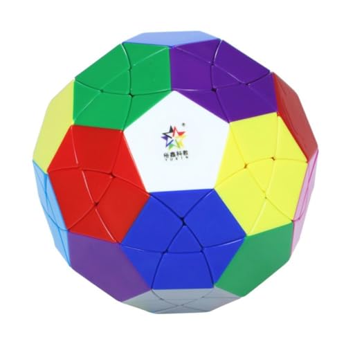Image of YuXin 12-Axis Soccer Megaminx Speed Cube | 32-Face Truncated Icosahedron Shape Mod | Professional Stickerless Football Puzzle, Smooth Curved-Cut Design, 90mm Large, Collector's Series