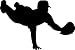 Sports Silhouette Wall Decals - Baseball Player Fielder Diving Catch Boy Silhouette - 12 inch Removable Graphic