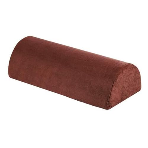 YANGHX Large Size Half Moon Bolster Pillow Leg Pillow For Neck Back Knees Legs Support Lumbar Roll Half-Moon Shape (Brown)