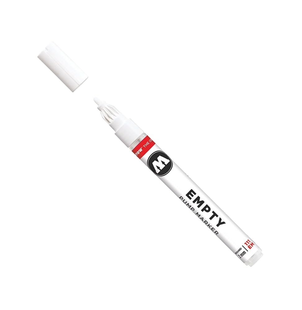 ONE4ALL Empty Acrylic Paint Marker, 2mm, Use with Molotow ONE4ALL Acrylic Paint Refill (Sold Separately) (111.000)