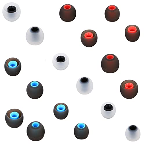 Image of Earbud Silicone Ear Tips Earbuds Replacement Ear Tips Gels Bud for Popular in-Ear Headphones Other Inner Hole from 3.8mm - 5.1mm Earphones 9 Pairs S /M /L