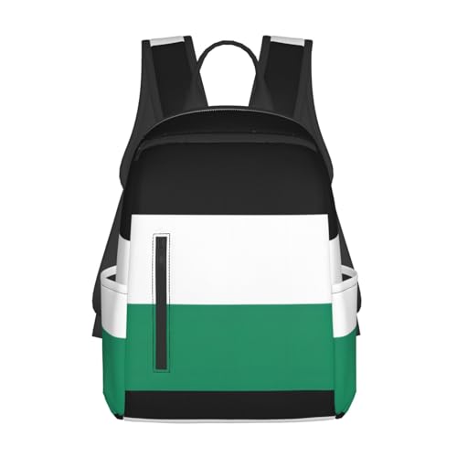 Sac à dos imprimé drapeau palestinien noir et léger taille unique pour le quotidien