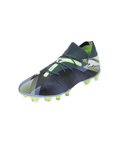PUMA Women Future 7 Match FG/AG WN'S Soccer Shoe, Gray Skies-PUMA White-Fizzy Apple, 37 EU