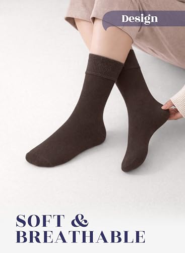 Image of Hugh Ugoli Women's Thin Soft Rayon Derived from Bamboo Crew Socks for Dress, Trouser, Seamless Toe & Non-Binding, 5-8 /9-11