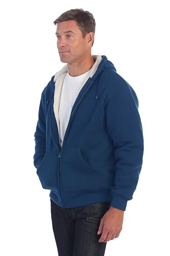 Image of Gioberti Men's Soft Heavyweight Sherpa Lined Fleece Hoodie Jacket