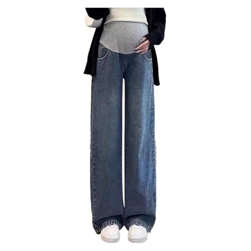Olamao Jeans da gravidanza Slim Wide Leg | Cintura regolabile e tasche laterali | Moda elegante | Adatto per l'uso...