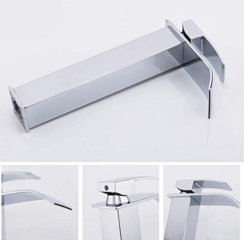 Robinets de lavabo en cascade au design épuré en argent durable - 2