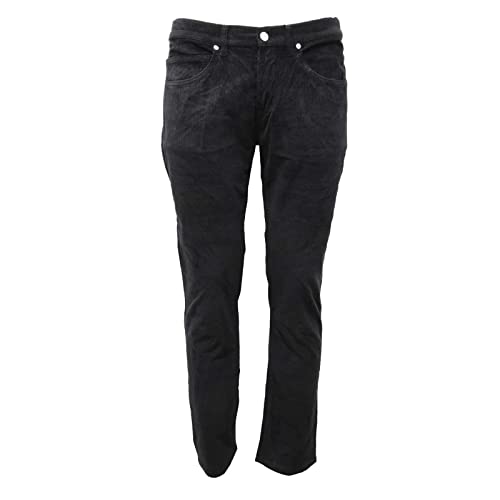 3876AM pantalone uomo velvet trousers black NINE:INTHE:MORNING fini les pantalons inconfortables