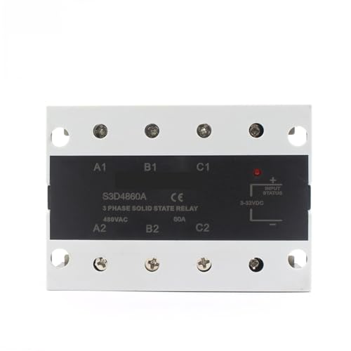 Relais à semi-conducteurs triphasé SSR DC-AC S3D4860A 480VAC pour commande industrielle