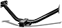 Class 3 III Black 2' Rear Bumper Trailer Tow Hitch Towing Mount Receiver Tube for 07-13 Acura MDX