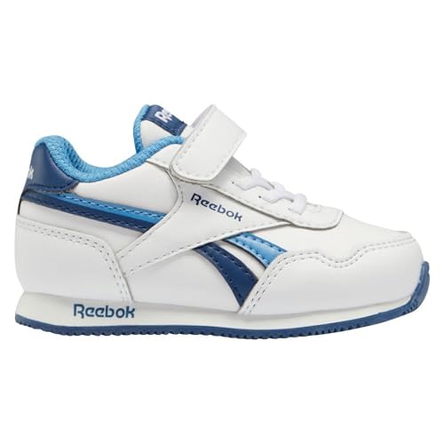 Reebok Royal Cl Jog 3.0 1v, Chaussures de Sport Garçon, ftwr white/batik blue/essential blue, 22 EU