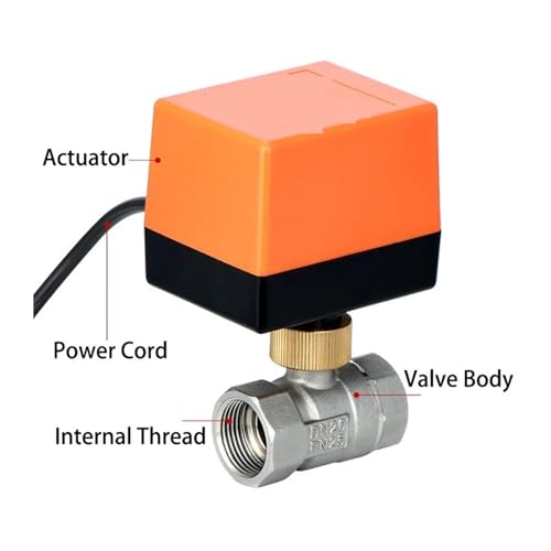Válvula de bola motorizada DN20 en acero inoxidable para control de flujo eficiente AC220V 4