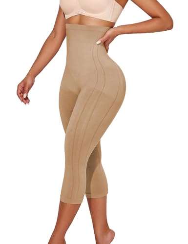 Takusun Shapewear Leggings for Women Tummy Control High Waisted Capri Body Shaper Butt Lift Thigh...