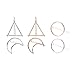 Produktbild Ogquaton 6 Teile/Satz Hohl Geometrische Metall Haarnadel Haarspangen, Kreis, Dreieck und Mond Haarnadel Set Haarnadel 6 Mond + Dreieck + Kreis Gold, Silber Langlebig und Nützlich