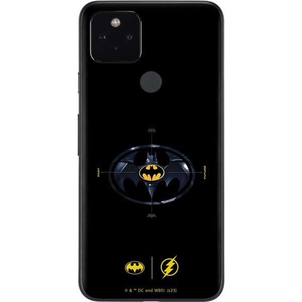 Skinit Phone Decal Skin Compatible with Google Pixel 5a - Officially Licensed Warner Bros The Flash Movie: Batman Multiverse Logos Design