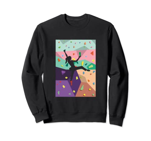 Escalador de pared de roca colorida linda escalada Sudadera