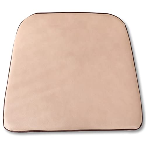 EGGPOD Esszimmerstuhlkissen aus Leder,1/2/4 Packung,wasserfeste U-förmige Küchenstuhlauflagen,Küchensitzkissen für Esszimmerstühle,rutschfeste Gummirückseite(Farbe:Khaki,Größe:43 x 46 cm(1 Packung)