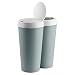 Deuba Cubo de basura Verde 50L 2x25L basurero interior cocina para residuos...