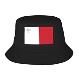 Outdoor-Fischerhut, Motiv: Flagge von Malta, modischer Sonnenhut für Damen und Herren, geeignet zum...