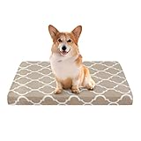 Soporte firme y fácil de limpiar: el colchón de cama para perros KROSER está hecho de espuma de alta densidad de calidad, que dará a tus mascotas un apoyo firme adecuado. La funda extraíble con cremallera hace que sea fácil mantener la cama para mascotas en condiciones limpias y cómodas.