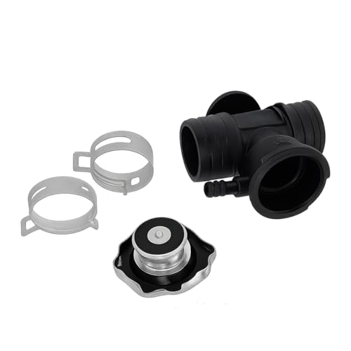HZEL Radiator Coolant Filler Neck with Cap, OEM#52028810AL 52029195AK Radiator Engine Cooling Fill Connector with 2 Clamps, Automotive Accessories Compatible with Caliber Avenger Durango
