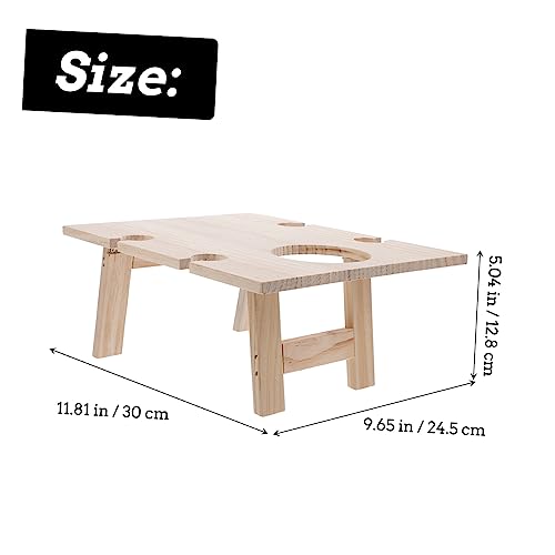 Table pliante bois extérieur portable pour pique-nique et vin - 4