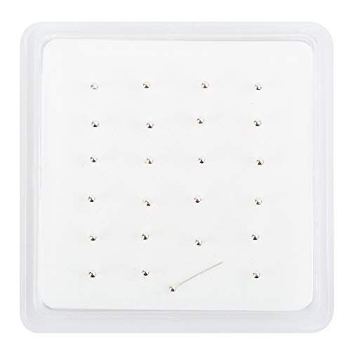 SILVER ROCK JEWELLERY Pack of 24 Plata de Ley Bolas Plata Pendientes para Nariz