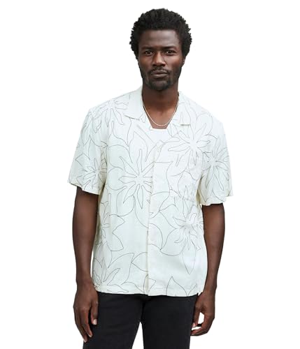 BANDEL グレー/ホワイト/イエロー シャツ M Amazon.com: Madewell, Mens, Ss Easy Floral Embroidered, Antique
