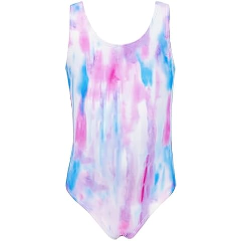 SHEKINI Girls Tie Dye One Piece Swimsuit Cover