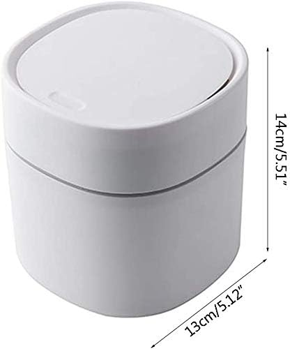 Mini recycle bin plastic trash can creative desktop trash can with lid small home office cleaning trash can button desktop storage trash can