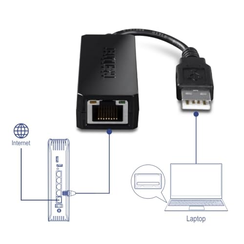 Image of TRENDnet USB 2.0 to Fast Ethernet Adapter, Supports Windows and Mac OS, ASIX AX88772A Chipset, Backwards Compatible with USB 1.0 and 1.0, Full Duplex 200 Mbps Ethernet Speeds, Black, TU2-ET100