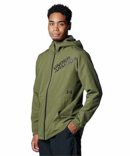 [A_[A[}[] UA TRICOT LINED WOVEN JACKET Marine OD Green / / XL