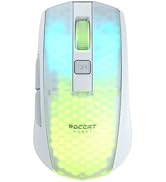 ROCCAT ゲーミングマウス Burst Pro Air ワイヤレス 2.4GHz/Bluetooth ホワイト/白 光学式/19K/オプティカルスイッチ/サイドボタン/軽量81g/PTFE/...