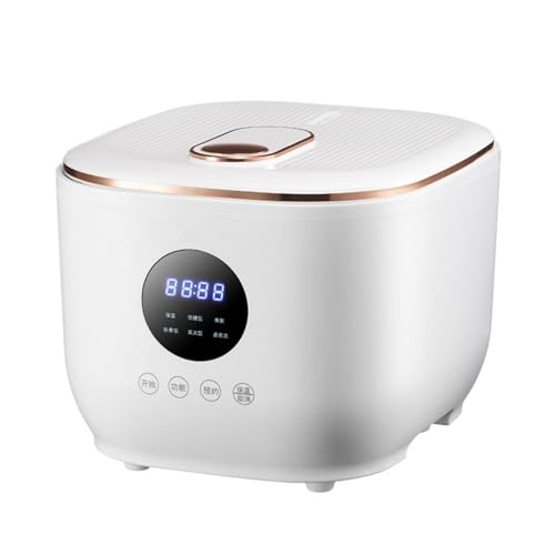 FYDN 電気炊飯器 炊飯器 蒸し器バスケット 24時間タイマー 8時間保温機能 ノンスティックパン お手入れ簡単 コンパクトでスマート 低炭素で 多彩な調理方法に対応 ご家庭での使用に最適です (ホワイト)