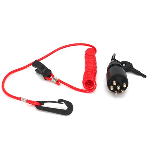 QuickMarine 5005801 Boat Main Switch Ignition Key Assembly with Safety
