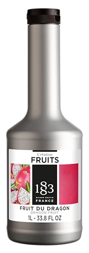 Image of 1883 Dragon Fruit Puree - Premium French Fruit Puree for Cocktails, Smoothies, Desserts & More - Vibrant Exotic Flavor - 1 Liter Bottle