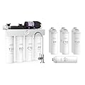 SimPure T1-400UV Reverse Osmosis System, Comes with Extra 7 Replacement Cartridges Filters (1-Year Replacement Filter Set)