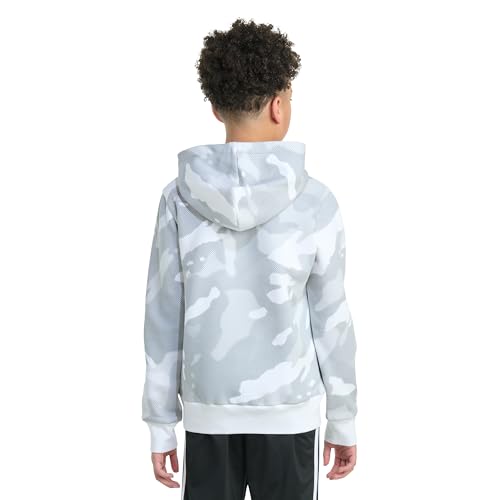 adidas Boys' Long Sleeve Halftone Camo Printed Fleece Pullover Hoodie4