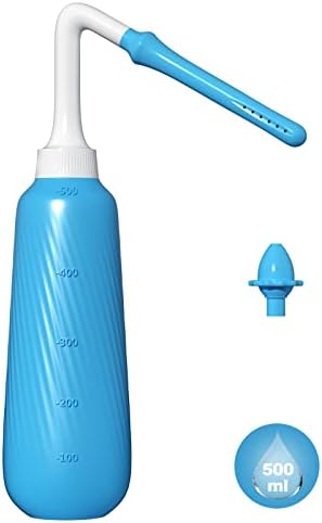 OMKER Peri Bottle, Portable Bidet Sprayer, Feminine Care Travel Bathing Kit, for Personal Health, Natural Vaginal Cleansing System, for Female and Perineal Recovery & Cleansing After Birth（Blue）
